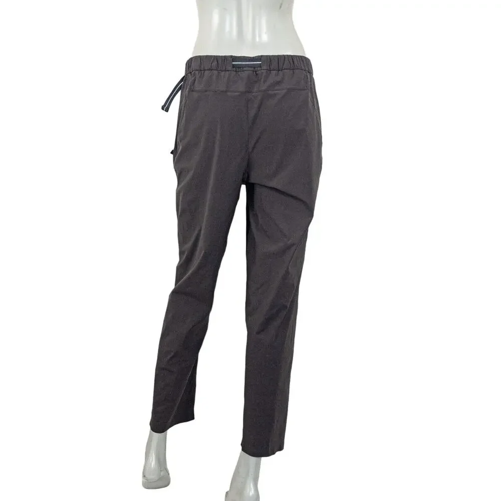 Lululemon LAB Sarala Pants in Gray adjustible fit Belt size 8